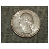 1934 D Washington SILVER Quarter in XF to me U gra
