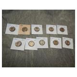 10 Different SILVER War Nickels ALL UNCIRCULATED