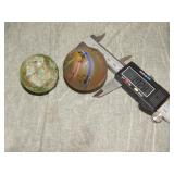 1.92' & 1.65' Antique German Marbles (rough)