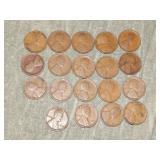 (19) 1909 VDB LIncoln Cents