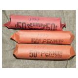 1914 P, 17 P, 19 S ROLLS of Lincoln Cents