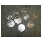 4.5 Troy Ounces of .999 Silver in .5 ozt rounds