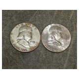UNC 1963 P Franklin Half & 1951 S