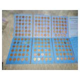 Lincoln Cent books 1909-1974 (many early holes)