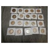 20 Kennedy 90% Silver 1964 Half Dollars