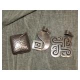 3 Signed STERLING SILVER Pendants 1.51 OZT