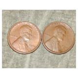 1909 VDB & 1910 S LIncoln Cents