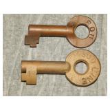 SOU and SOO Railroad Switch Lock Keys