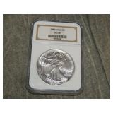 1989 American Eagle NGC MS69 .999 Silver