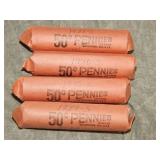1935 S, 36 S, 37 S, 39 S Rolls of Lincoln Cents