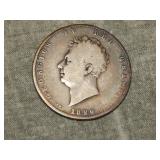 1829 British SILVER Half CROWN