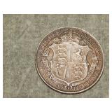 1916 British SILVER Half Crown NICE