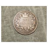1834 British SILVER Shilling
