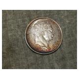 1817 British SILVER Shilling AU + to me U Grade