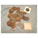 approx 77 British One Penny coins 1907-1914