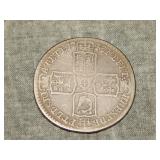 1745  British SILVER Half CROWN LIMA
