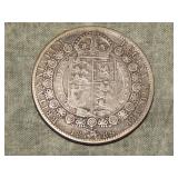 1889 British Half Crown BETTER DATE & Quality