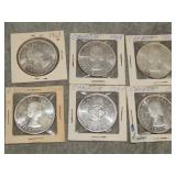 6 Canada SILVER DOLLARS