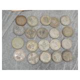 20 British SILVER Florin 1920-45 7.19 Troy OZ