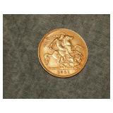 1911 British GOLD 1/2 Sovereign