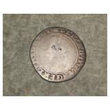 1560-61 British Elizabeth I Hammered Silv Shilling