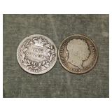 1819, 1844 British SILVER Shilling