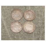 1834, 1887, 1890, 1900 British SiLVER Sixpence