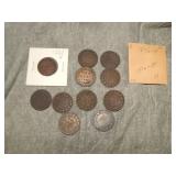 11 Canada Cents 1876-1888