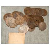 38 British One Penny coins 1881-1889