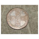 1697 British SILVER Half CROWN