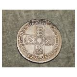 1687 British SILVER Half Crown RARE