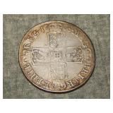 1708 E British SILVER Half crown