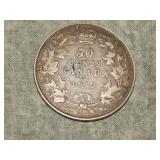 1913 Canada SILVER 50 Cent coin NICE and Better da