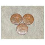 3 1918 KN British Penny Coins BETTER DATE