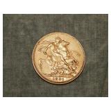 1891 British GOLD Sovereign