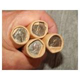 4 UNCIRCULATED bank Rolls 1959 D Nickels