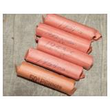 Rolls 1951s-54 S and 1955 P Wheat back Cents