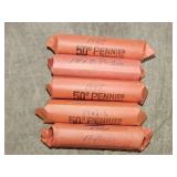 Rolls 1947 x2, 48 P&S, 49 D Wheat back Cents