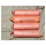 Rolls of 1923, 24, 25, 26 all P Wheat Back Cents