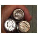 3 1964 D  Nickel Rolls UNC !!