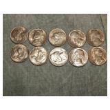 10 Gem BU 1950 D Jefferson Nickels Key date