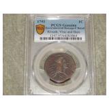 1793 Large Cent PCGS F Detail Leaf Vine & Bars