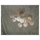 20 Various 90% SILVER Half Dollars