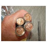 1961 P, 62 D, 63 d, 69 S UNCIRUCULATED Cent Rolls