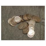 50 Roosevelt SILVER Dimes1964 & Earlier