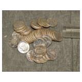 50 Roosevelt SILVER Dimes1964 & Earlier
