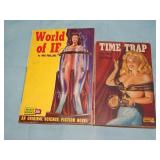 (2) Mid 1900's Rog Phillips TIME TRAP/ WORLD OF IF