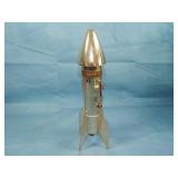 1957 VINTAGE ASTRO ROCKET Metal Coin Bank