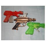 (3) Vintage Sci-Fi Ray Guns Metal/Plastic