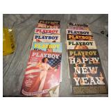 12 issues complete 1976 Playboy Magazines